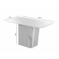 Mesa De Jantar Harpa Jcm Movelaria Off White 1,20 M - 4