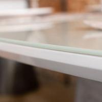 Mesa De Jantar Cone 60 Cm Tampo De Vidro Laca Branca Branco - 2