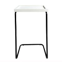Mesa De Apoio Lateral Para Sofá Ou Cama Branca Preta - 3