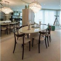 Mesa De Jantar Cone Oval 244x137 Cm Laqueado Branco Cor Branco - 1