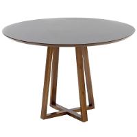 Mesa De Jantar Redonda Lara Premium 120cm Em Madeira Maciça E Mdf - Preto - 7