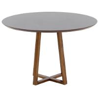 Mesa De Jantar Redonda Lara Premium 120cm Em Madeira Maciça E Mdf - Preto - 9