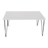 Mesa Elen Tampo Retangular 150 X 90 Cm De Madeira Branco New Green - Branco