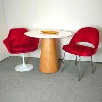 Mesa De Jantar Cone 90 Cm Base Madeira Freijó Tampo Laca + Vidro Branco - 3