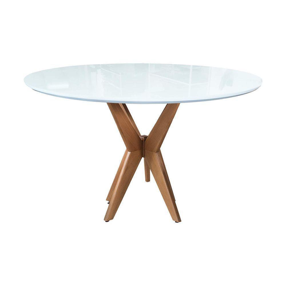 Mesas De Jantar Pandora Cor Branco Diâmetro 1,20m - 2