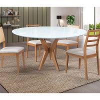 Mesas De Jantar Pandora Cor Branco Diâmetro 1,20m - 1