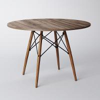 Mesa Eiffel Wood Tampo Redonda De Madeira 90 Cm Amadeirado Asturias - Cor: Marrom - 1