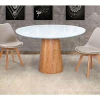 Mesas De Jantar Cone Cor Branco Diâmetro 1m - 1