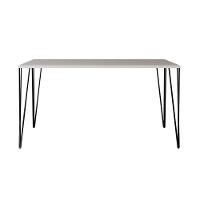 Mesa Elen Tampo Retangular 140 X 80 Cm De Madeira Branco Asturias - Cor: Branco - 3