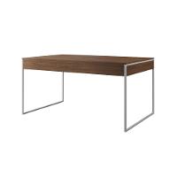 Mesa Jantar Industrial Retangular Amêndoa 137X90Cm Base Ferro Branco Cor: Amendoa - 3