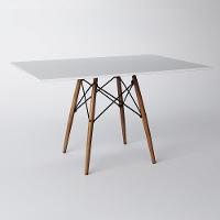 Mesa Eiffel Tampo Retangular De Madeira 120X75Cm Branco - 1
