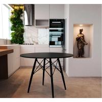 Mesa Eiffel Wood Tampo De Madeira 90cm Tampo:Preto - 3