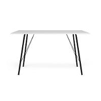Mesa Sala De Jantar Paraty Preto 120x75cm Tampo Branco - Cor: Preto - 3