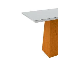 Mesa De Jantar 6 Lugares Tampo De Madeira Com Vidro 1,60cm - 3