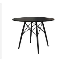 Mesa Eiffel Tampo De Madeira 90cm Cor Do Tampo: Preto/Preto - 1