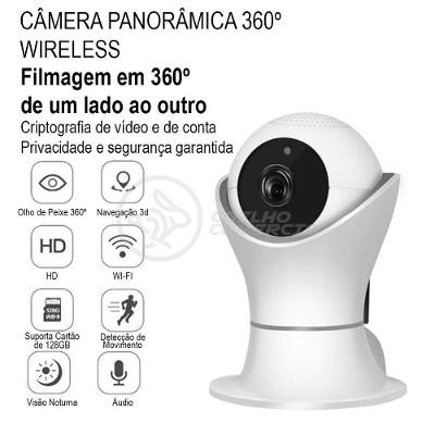Câmera Ip C360 Segurança Wifi Hd 1080P Sem Fio 360º 8165Hp