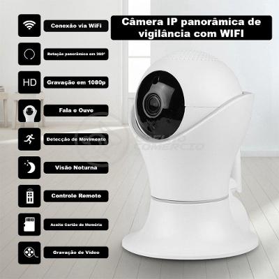 Câmera Ip C360 Segurança Wifi Hd 1080P Sem Fio 360º 8165Hp
