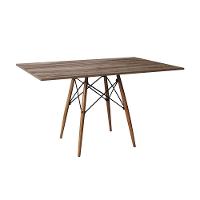 Mesa Eiffel Design Charles Eames Retangular 120x75cm Amêndoa Base Madeira Maciça - Cor: Marrom - 5