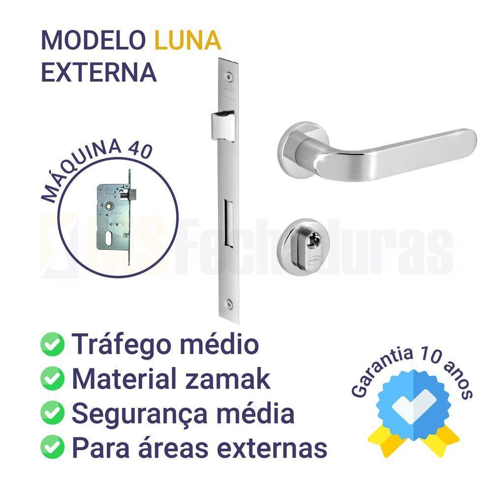 Fechadura Imab Externa Luna Cromado - 5