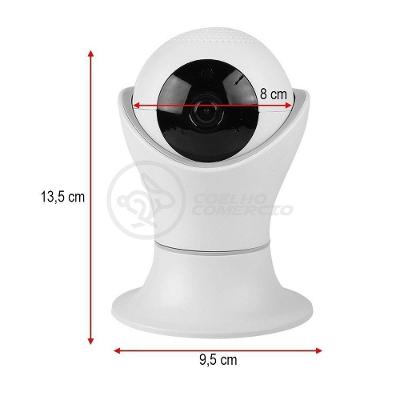 Câmera Ip C360 De Segurança Wifi 2 Antenas Robô Hd 1080P Sem Fio 360º Áudio Visão Noturna - 8165Hp