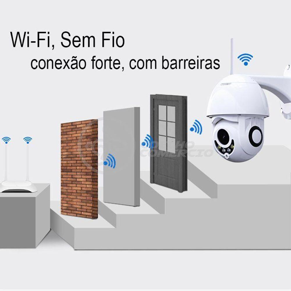 Câmera Ip Rotativa Speed Dome 355º Prova Dágua Wifi Hd 1080P - 6