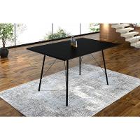 Mesa Sala De Jantar Paraty Preto 120x75cm Tampo Preto - Cor: Preto - 1