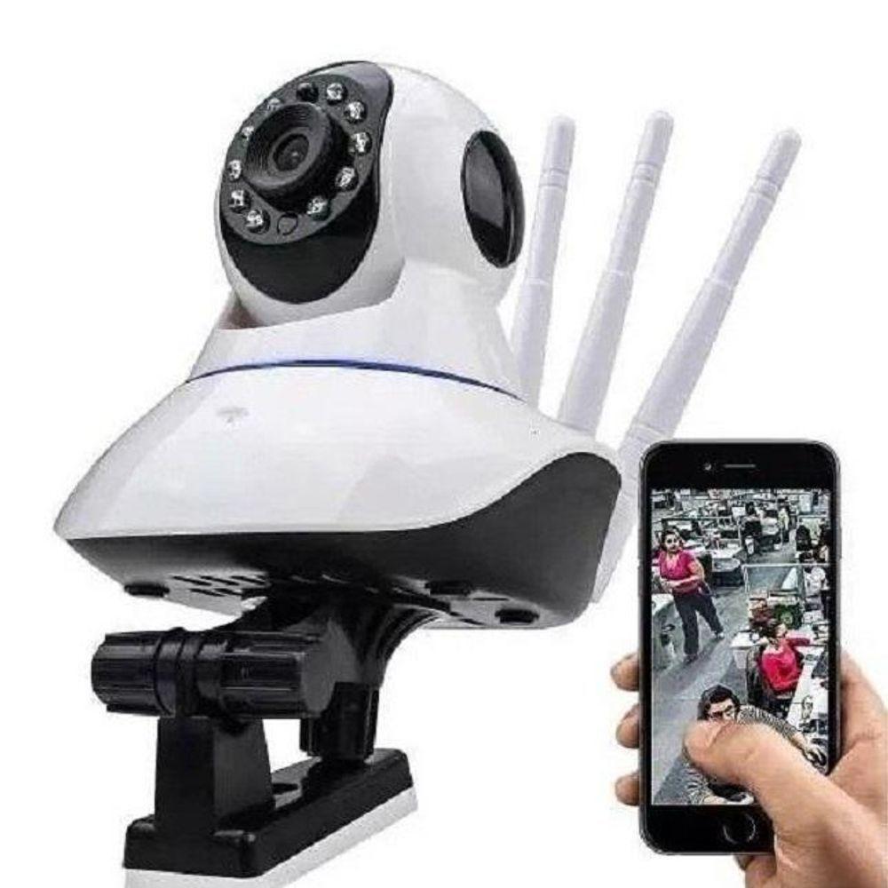 Camera Ip 3 Antenas Wireless Sem Fio Wifi Sensor Noturna - 2