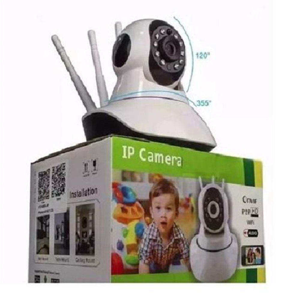 Camera Ip 3 Antenas Wireless Sem Fio Wifi Sensor Noturna - 3