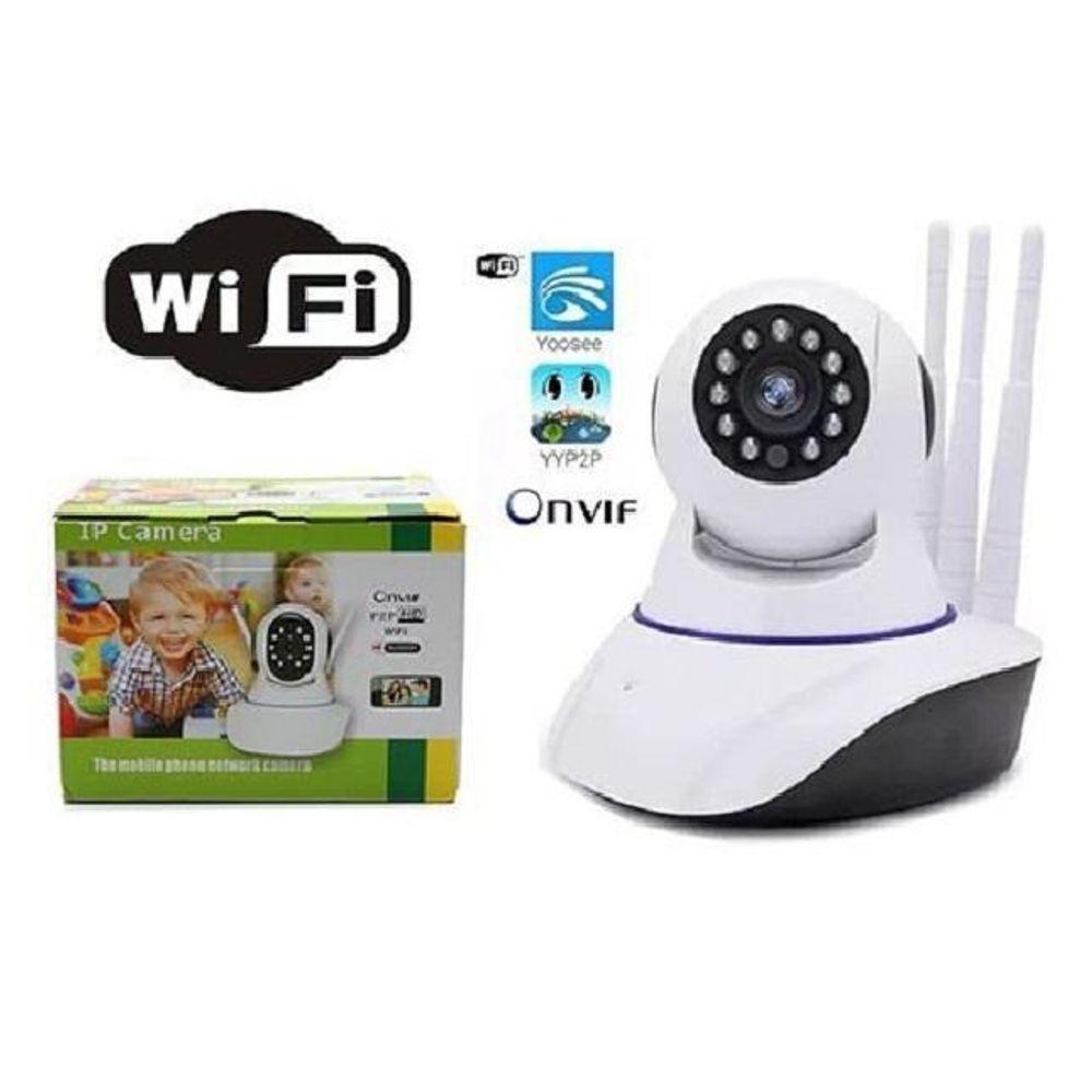 Camera Ip 3 Antenas Wireless Sem Fio Wifi Sensor Noturna - 4
