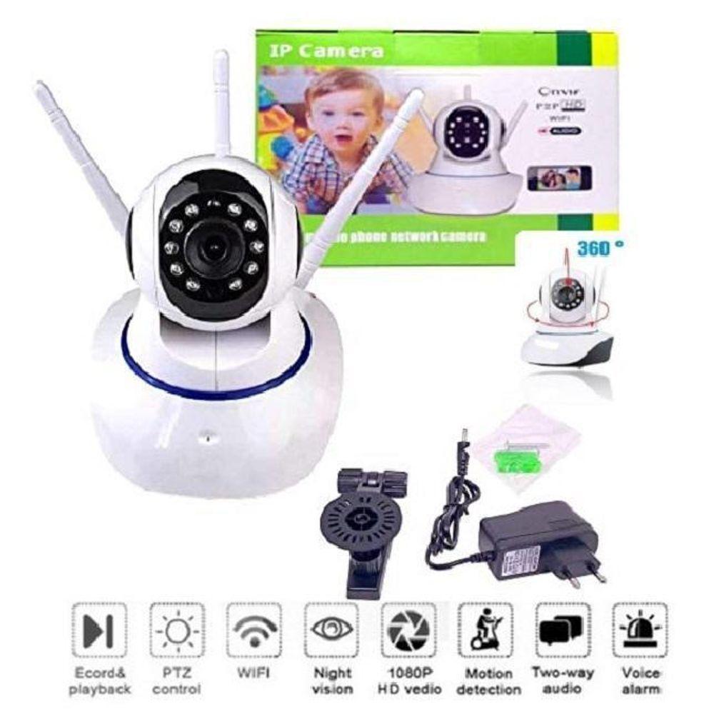 Camera Ip 3 Antenas Wireless Sem Fio Wifi Sensor Noturna - 8