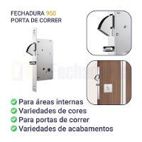 Fechadura Stam Porta De Correr Banheiro 950 Ros. Quadrada Polido - 2