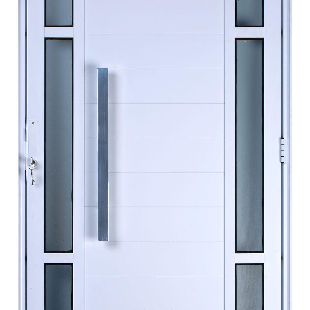 Porta De Alumínio c/Visor Duplo c/Puxador Esquerda Branco - 3