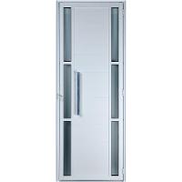 Porta De Alumínio c/Visor Duplo c/Puxador Esquerda Branco - 1