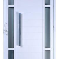 Porta De Alumínio c/Visor Duplo c/Puxador Esquerda Branco - 3