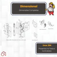 Fechadura De Porta Pado Sara Escovada Acetinada 55mm Externa - 2