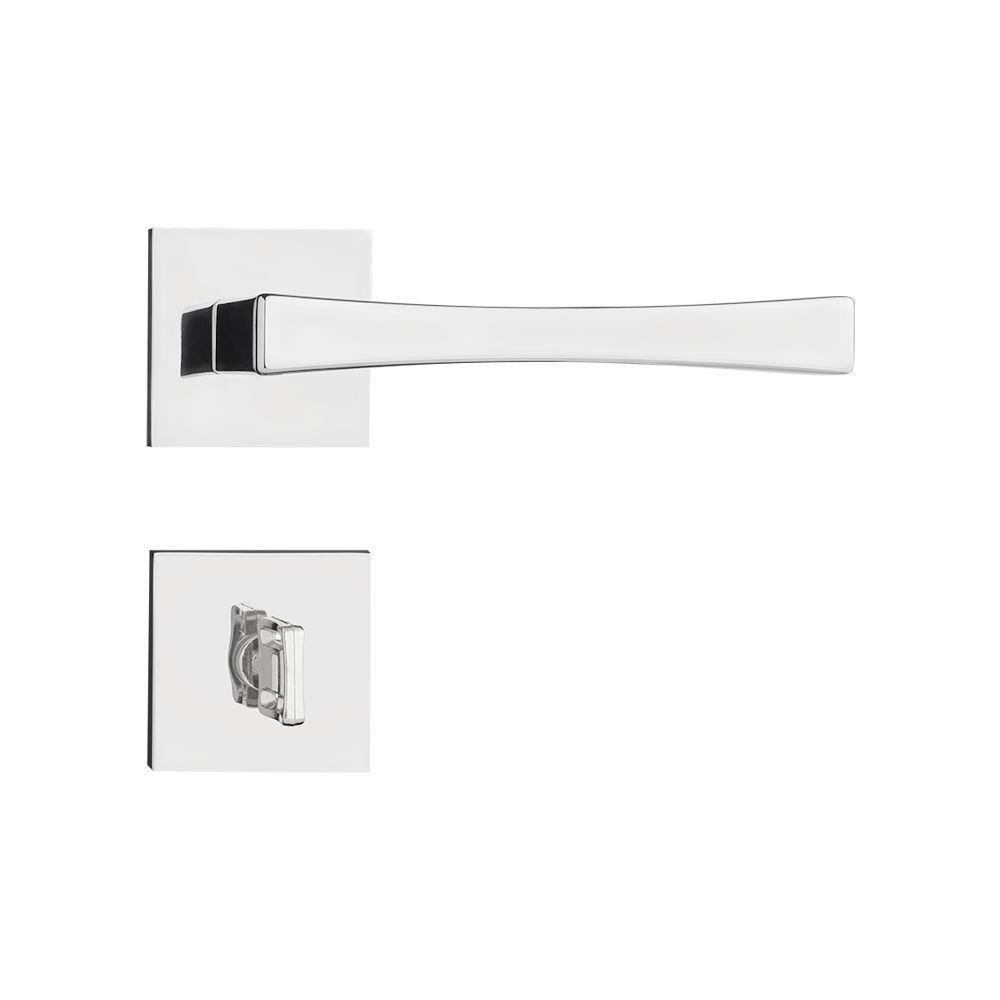 Fechadura Vivaldi Cromada Roseta Quadrada 40mm Pado Banheiro / Wc - 5