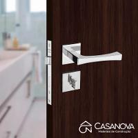 Fechadura Vivaldi Cromada Roseta Quadrada 40mm Pado Banheiro / Wc