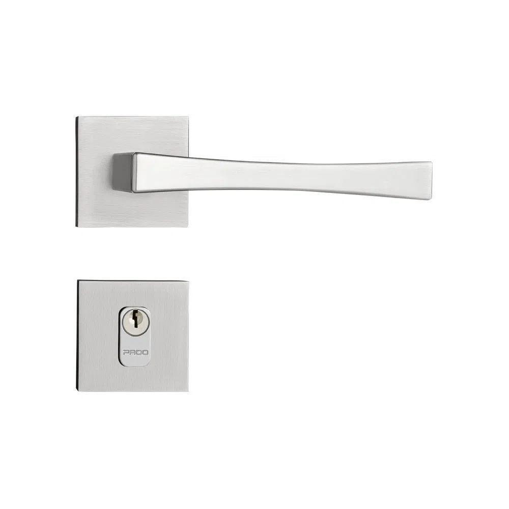 Fechadura Vivaldi Cromado Acetinado Roseta Quadrada 40mm Pado Externa - 6