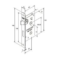 Fechadura Vivaldi Cromado Acetinado Roseta Quadrada 40mm Pado Externa