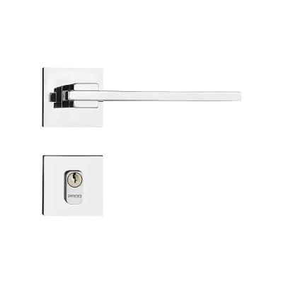 Fechadura Nina Cromada Roseta Quadrada 55mm Pado Externa
