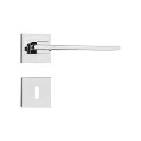 Fechadura Nina Cromada Roseta Quadrada 55mm Pado Interna - 1