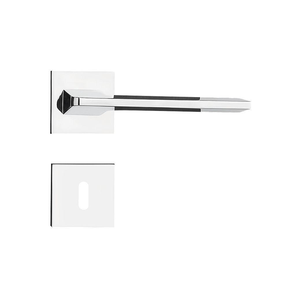 Fechadura Sara Cromada Roseta Quadrada 40mm Pado Interna - 5