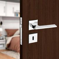 Fechadura Sara Cromada Roseta Quadrada 40mm Pado Interna