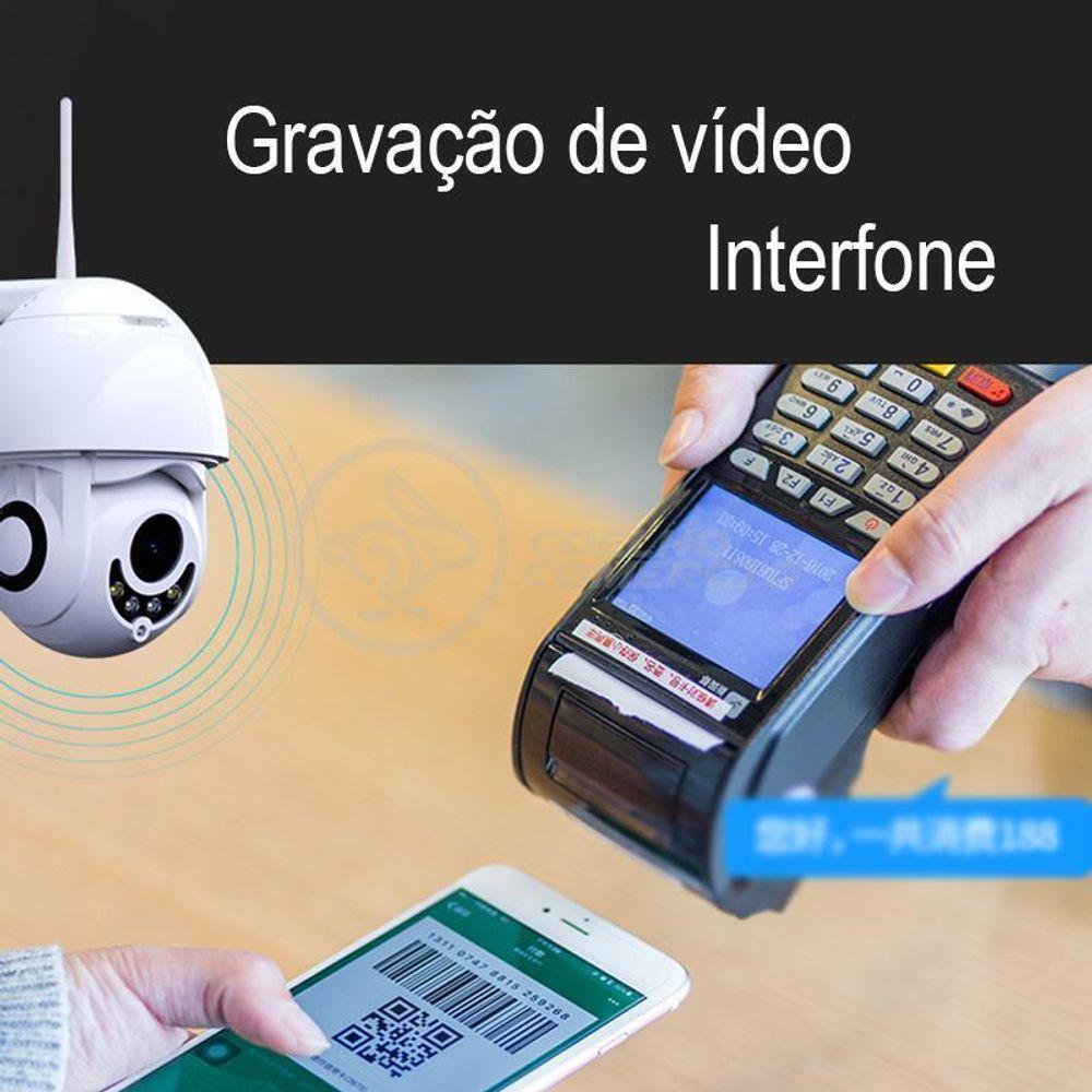 Câmera Ip Rotativa Speed Dome 355º Prova Dágua Wifi Hd 1080P - 5