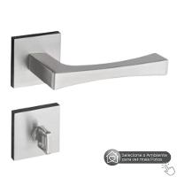 Fechadura Vivaldi Cromado Acetinado Roseta Quadrada 40mm Pado Interna - 2