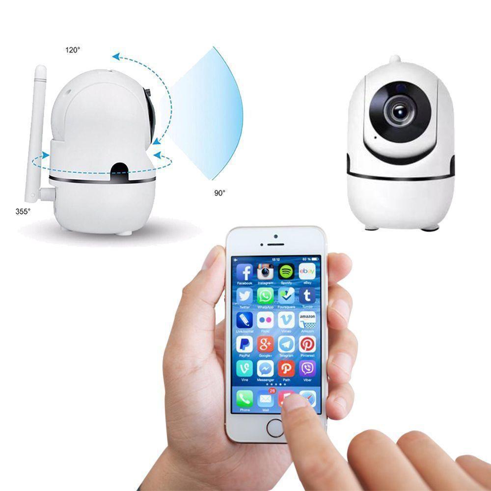 Câmera Ip Robo Com Monitoramento Detector Movimento Wifi - 4