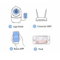 Câmera Ip Robo Com Monitoramento Detector Movimento Wifi - 2