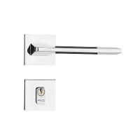 Fechadura Sara Cromada Roseta Quadrada 40mm Pado Externa - 5