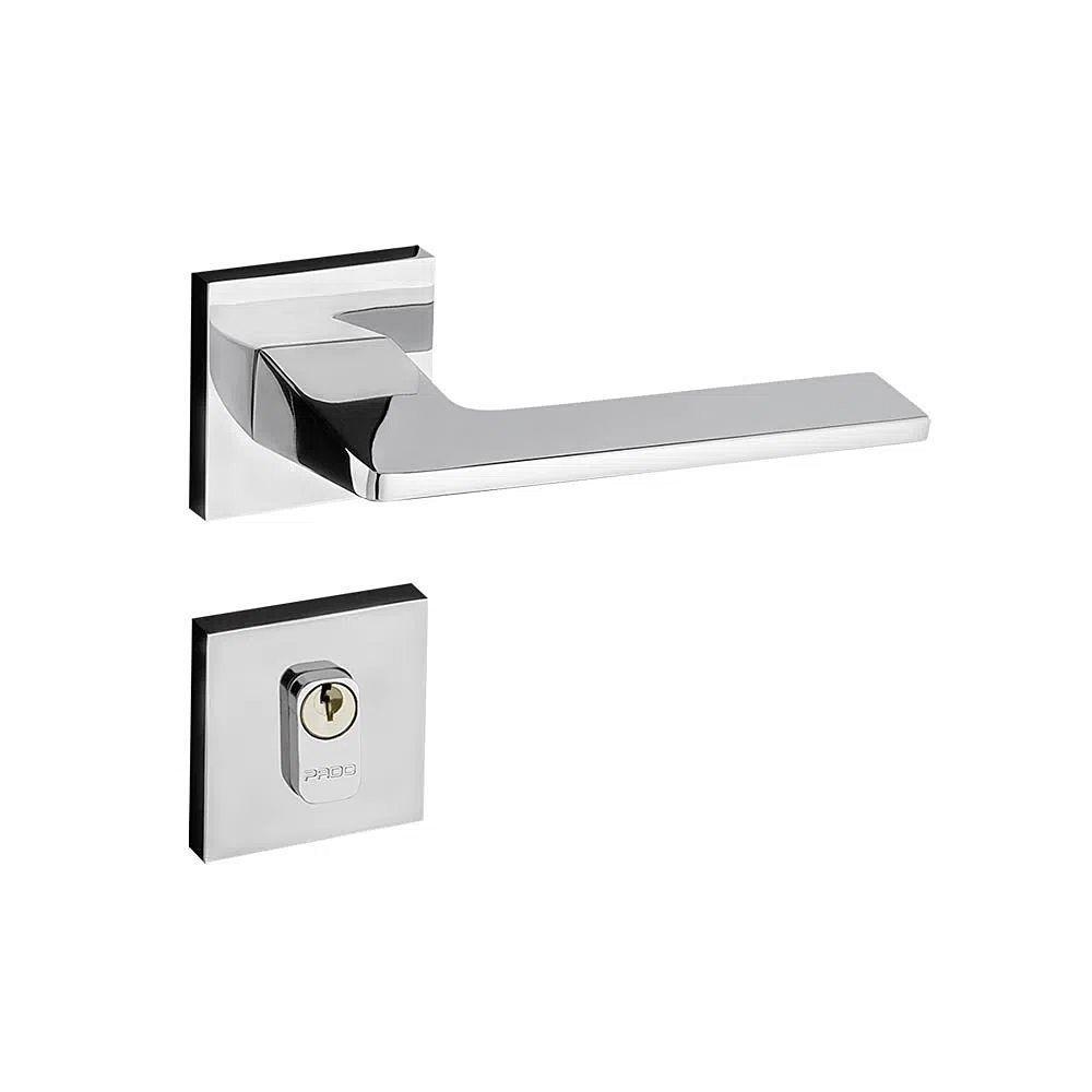 Fechadura Sara Cromada Roseta Quadrada 55mm Pado Externa - 5