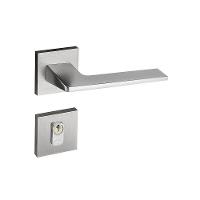 Fechadura Sara Cromado Acetinado Roseta Quadrada 40mm Pado Externa - 6